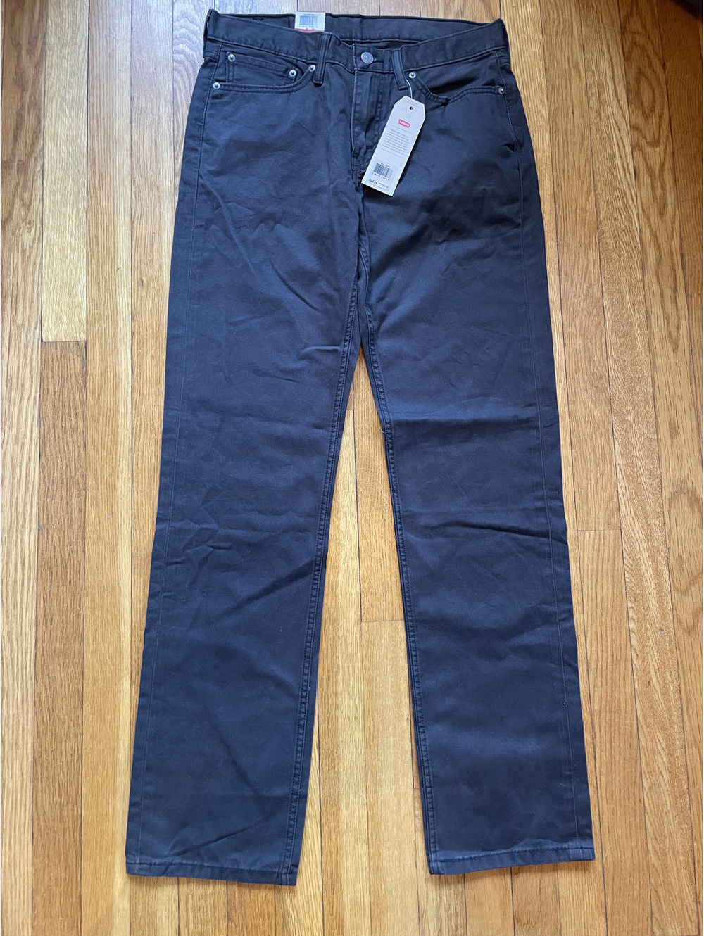 Levi's 514 Straight Jeans Men's 32x34 Black Regular Fit New With Tags